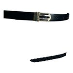 Pierre Cardin  Black Slim Genuine Leather Belt Photo 3