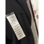 Frame  Le Mid Rise V Neck Tee Organic Pima Cotton Black Size XL Photo 4