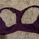 Victoria's Secret NWT Body by Victoria front close racer back bra Dark Purple Lace 34DDD Photo 2