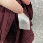 Cloud Chaser Women's Burgundy Lace Front Boho Top - Size Small - Peplum Waist Photo 5