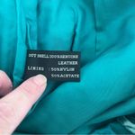 Unique Vintage Vintage 1980s Pelle Teal Turquoise Suede Pencil Skirt Lined Size 10 27" Waist Photo 3