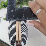 Black White Geometric Chevron Hard Case Clutch Bag New Photo 9