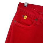 Second Yoga Jeans Red Denim Bootcut 5 Pocket Stretchy Size 30 Photo 2