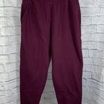 Terra & Sky cotton blend pull on joggers w/front pockets burgundy sz 14W Photo 0