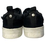 Sam Edelman Sam Edleman Shoes Womens 6.5M Levine Satin Sneaker Fray Slip On Platform Black Photo 6