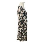 Siren Lily  2 Piece Tank Dress & Cardigan Size L Black Floral Long Bell-Sleeve Photo 5
