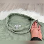 Nine West Sage Green Waffle Knit Hoodie Size XL Photo 4