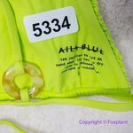Aila Blue NEW  Free People Soraya Bikini Top, lime green, size‎ L Photo 8