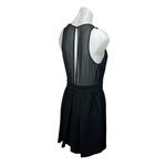 BCBGeneration  Black Floral Lace Sheer Mesh Sleeveless Cocktail Mini Dress Size 6 Photo 2