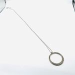 Loft Long Rhinestone Pendant Necklace silvertone Photo 1