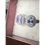 Sterling Silver 2.27ct Tanzanite White Zircon Ring Size 8 Photo 1