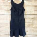 Banana Republic  sheath navy dress with frill hem women’s Size 4 Photo 3