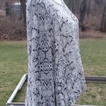 Rose + Olive  Sheer Snake Print High/Low Waistline Blouse Photo 3