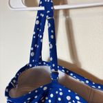 Jantzen Blue Polka Dot Classic Fit Ruched One Piece Swimsuit Women's Size 10 Photo 4