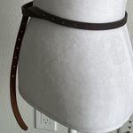 American Vintage  Brown Leather Belt Minimalist Design prong closure Photo 2