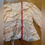 Free People  Samifran Long Sleeve Petal Combo Peach Ruffle Top Photo 3