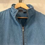 Blair Y2K  Denim Quilted Jacket Embroidered Floral Western Puff Large Photo 3