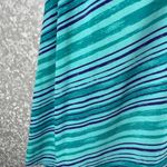 Dakini Blue Striped Racerback Sleeveless Activewear Dress Photo 2