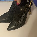 Guess  Black Cutout Heeled Ankle Boots Photo 7