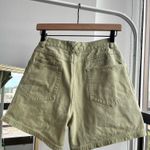 Christopher & Banks Hi-Rise Green Denim Jorts Photo 1