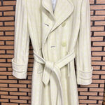 Banana Republic Lime Green And White Wool Blend Trench Coat Size XS Photo 0