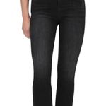 Frame Women’s Le Crop Mini Boot in Black Tilt Wash Raw Step Down Hem Photo 0