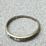 10K White Gold Round Diamond Wedding Anniversary Stackable Band Ring Size 7.25 Silver Photo 7