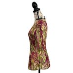 magic scarf company Pleated One Size Stretch Satin Blouse O/s Classic Modest Brown Photo 2