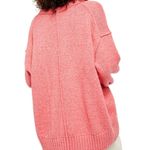 Free People NEW  Sweater Brookside Bright Pink Scoop Neck Tunic Women’s Small Photo 4