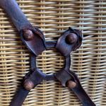 VTG Lesco Lona Wicker and Leather Handbag *Damaged* Tan Photo 4