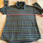 L.L. Bean blue striped long sleeve cowl neck shirt size M loose fit Size M Photo 5