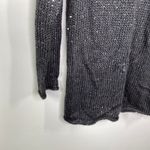 Eyeshadow  Grey Sequin Detail Long Sleeve Knit Tunic Sweater Women's Size Medium Photo 2