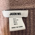 Jason Wu Ribbed Knit Collared Button Front Long Sleeve Women's L Dusty Rose Photo 5