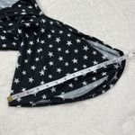Boohoo Cold Shoulder Crop Top Womens Size 8 Black White Stars Print Bell Sleeves Photo 9