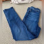 Madewell  Women's High Rise Stovepipe Straight Leg Jeans in Deep Blue Tall Length Photo 4