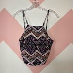 EXPRESS NWT  Top Aztec Print Halter Top Boho Indie Bohemian Summer Size Small Photo 1