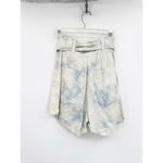 ALC Frank A.L.C. Davidson Blue Tie Dye Paperbag Tie Waist High Rise Shorts Size 0 NWT Photo 3
