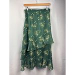 Women’s Mi Ami Small Dark Green Maxi Skirt with Floral Design Size undefined Photo 2