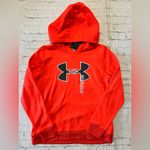 Under Armour Women's NWT Cold Gear Fleece Hoodie Size Large Neon Orange Hunting Photo 2