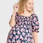 ✨HP✨The Nines by Hatch Blue Pink Floral Maternity Sz Large Dress✨ Blue Photo 4