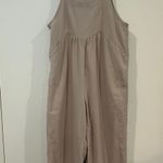 Fiona Jolin Wide Leg Overalls Tan Photo 1