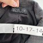 Rachel Zoe  Blazer Womens Medium Gray Plaid Double Breasted Lined Career‎ Jacket Photo 2