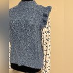 Anthropologie NWT Blue and White Floral Maeve Layered Sweater Vest size small Photo 2