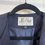 Le Suit  Women’s Navy & White Single Breasted One Button Blazer Size 12 Corporate Photo 1