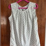 Merona Light gray and white polka dot tank top Photo 0
