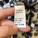 Leopard Print Button Front Dress Women's Size Med Long Sleeve V Neck Black Photo 5