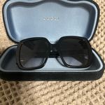 Gucci Black Sunglasses with Gold Detail Photo 3