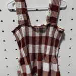 Loft  gingham smocked top tank top size M Photo 0