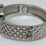Peck & Peck  women silver tone cuff bracelet watch 28mm size  7” running Photo 2