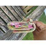 Lilly Pulitzer  Floral It's a Keeper Mini Wristlet Clutch Pink‎ Gold Trim S Photo 8